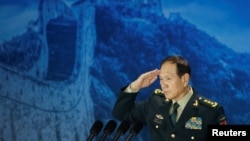 中国国防部部长魏凤和2018年10月25日出席香山论坛(路透社)