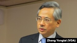 台湾卫生署长 邱文达(美国之音张永泰拍摄)