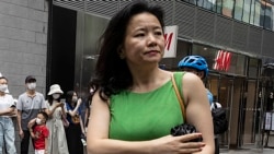 资料照:被中国当局扣押的澳籍华裔媒体人、中共央视英文频道CGTN的著名主持人成蕾 (2020年8月12日)