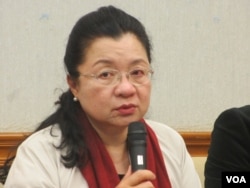 台湾在野党民进党立委田秋堇(美国之音张永泰拍摄)