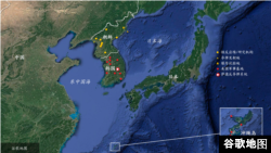 资料照:朝鲜,韩国,美国在韩日军事基地,及萨德部署