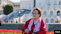 韩国慰安妇幸存者李容洙(美国之音杨晨拍摄)