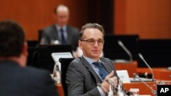德国外长马斯在总理府出席德国政府每周内阁会议。(2020年10月7日)