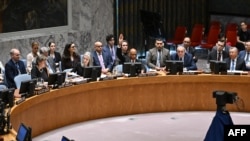 2024年11月20日,在纽约联合国总部举行的联合国安理会会议上,美国驻联合国副大使罗伯特·伍德举手否决了呼吁加沙停火的决议草案。