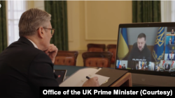 英国首相凯尔·斯塔默于2025年3月15日在伦敦唐宁街10号参加线上会议。(照片来源:英国首相办公室)