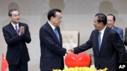 柬埔寨首相洪森金边会见中国总理李克强(美联社2018年1月11日)