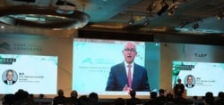 澳大利亚前总理特恩布尔(Malcolm Turnbull)10月08日以视讯方式参与在台北举行的“2020年玉山论坛: 亚洲创新与进步对话”。(图片来源:财团法人台湾亚洲交流基金会)