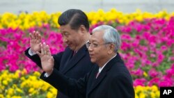 မြန်မာသမ္မတကို တရုတ်ဂုဏ်ပြုကြိုဆို