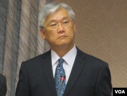 台湾陆委会主委夏立言(美国之音张永泰拍摄)