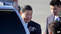 中国国家主席习近平星期二抵达华盛顿州,展开他对美国的首次国事访问 (2015年9月22日)