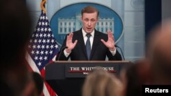 Радник з нацбезпеки США Джейк Салліван під час брифінгу для преси в Білому домі.