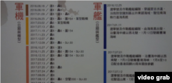 台湾国防部星期二公布蔡英文政府上任来第一份国防报告书,对解放军自去年中以来长航演训的日期、次数、机型、航线有详细说明。
