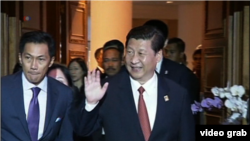 习近平出席东盟会议。(视频截图)