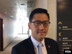 香港立法会议员林卓廷 (美国之音记者申华拍摄 )