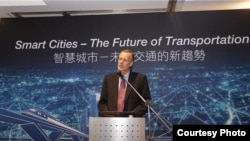 美国在台协会主任郦英杰在“智慧城市论坛”上致辞(照片来源:AIT 网站)