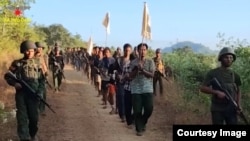 အာရက္ခတပ်တော် ဖမ်းဆီးထိန်းသိမ်းထားတဲ့ စစ်ကောင်စီအဖွဲ့ဝင်များ။ Credit AA Info Desk