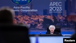 美国财政部长耶伦2023年11月13日主持APEC财长会议。(路透社)