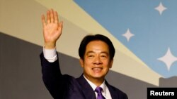 资料照片:台湾民进党当选总统赖清德2024年1月13日在选举胜利后举行新闻发布会。