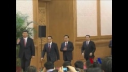 中国新领导人庆国庆 香港活动人士抗议 中国新领导人庆国庆 香港活动人士抗议