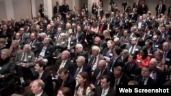 纽约外交关系协会举行美国国防部长卡特演讲会(网络截图)