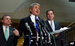 来自德克萨斯州的共和党籍众议员迈克尔‧麦考尔(Michael McCaul)在国会讲话(2016年1月8日)