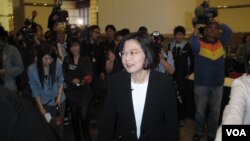 前民进党主席蔡英文 (美国之音申华拍摄)