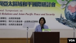 民进党总统候选人蔡英文(美国之音杨明拍摄)