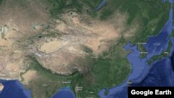 谷歌地图显示的中国、台湾及周边国家和区域。(谷歌地图)