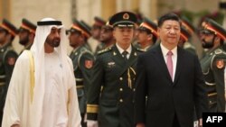 တရုတ်သမ္မတ ရှီနဲ့ အဘူဒါဘိုင် အိမ်ရှေ့စံ Sheikh Mohamed bin Zayed Al Nahyan