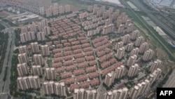 中国天津市一个房地产开放区。(法新社2024年6月5日)