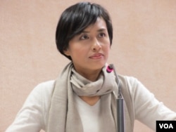 台湾在野党民进党立委邱议莹(美国之音张永泰拍摄)