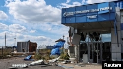 Будівля газовимірювальної станції, пошкодженої під час нещодавніх боїв між українськими та російськими силами поблизу прикордонного переходу Суджа, Курська область, Росія, 16 серпня 2024 року. REUTERS/Yan Dobronosov