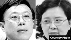 广州日报前社长戴玉庆举报纪委女书记王晓玲(右)涉嫌贪腐打击报复 (合成照片)