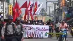 အင်တာနက်ပြန်ဖွင့်ပေးရေး စစ်တွေမြို့က ဆန္ဒပြပွဲ အင်တာနက်ပြန်ဖွင့်ပေးရေး စစ်တွေမြို့က ဆန္ဒပြပွဲ