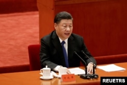 星期六(10月9日) 中国国家主席习近平在北京人民大会堂举行的“纪念辛亥革命110周年大会”上发表讲话。