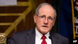 资料照:美国国会参议院外交关系委员会资深委员吉姆·里施(Jim Risch)。(美联社照片)