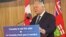 Thủ hiến bang Ontario của Canada, Doug Ford, phản hồi về mức thuế mới 25% đối với hàng nhập khẩu từ Mexico và Canada của Tổng thống Hoa Kỳ Donald Trump, tại Toronto ngày 4/3/2025.