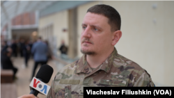 Владислав Соболевський, заступник командира Третьої штурмової бригади на Українському тижні у Вашингтоні.