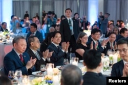 台湾副总统l赖清德在纽约出席午宴。(2023年8月14日)