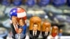На архівному фото - російські матрьошки із зображеннями Дональда Трампа з дружиною та одним із синів в одному з туристичних магазинів біля Червоної площі в Москві, Росія, 22 січня 2020 р. AP Photo/Alexander Zemlianichenko