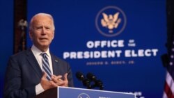 ရွေးကောက်ခံသမ္မတ Biden က အစိုးရအဖွဲ့ဝင် အမည်စာရင်း ထုတ်ပြန်ဖို့ ပြင်ဆင် ရွေးကောက်ခံသမ္မတ Biden က အစိုးရအဖွဲ့ဝင် အမည်စာရင်း ထုတ်ပြန်ဖို့ ပြင်ဆင်