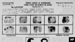 资料照片:FBI于1936年10月发出的一份通缉令,在逃者为查里·查普曼(Charlie Chapman)。