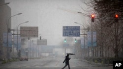北京雪后空旷的街道(2020年2月14日)