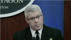 美军参谋长联席会议资源与评估事务主任巴克斯尔中将(VADM Ron Roxall)2020年2月10日解释新财年国防预算(美国国防部视频截图)