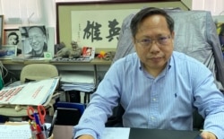 香港支联会副主席何俊仁强调,他不需要流亡,亦不需要解散支联会 (美国之音/汤惠芸)