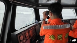 资料照:台湾海巡署发布的照片显示,中国海军舰只在台湾北部的彭佳屿附近航行。(2024年5月23日)