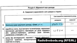 Декларація одного з українських політиків