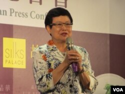 台北故宫博物院长冯明珠(美国之音张永泰拍摄)