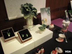 台北故宫的文化创意商品(美国之音张永泰拍摄)