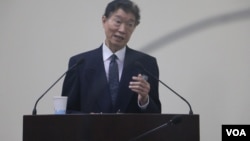 台湾前驻美代表沈吕巡(美国之音杨明 摄)